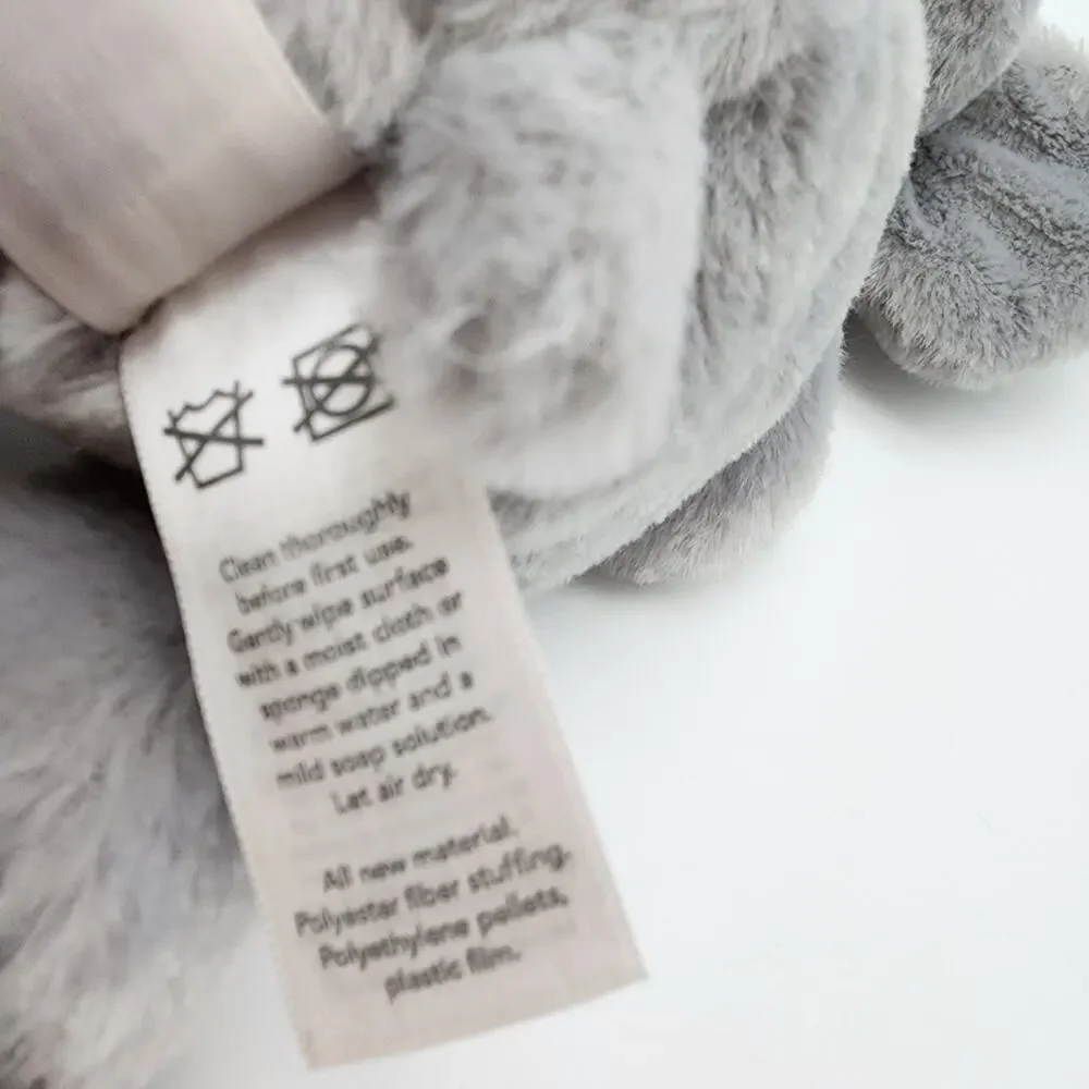 Carters Gray Elephant Rattle Plush Stuffed Animal 8